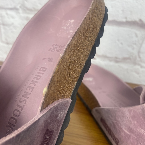 Birkenstock Madrid Big Buckle Oiled Lavender Leather Sandal Size 8 New! - Picture 9 of 9